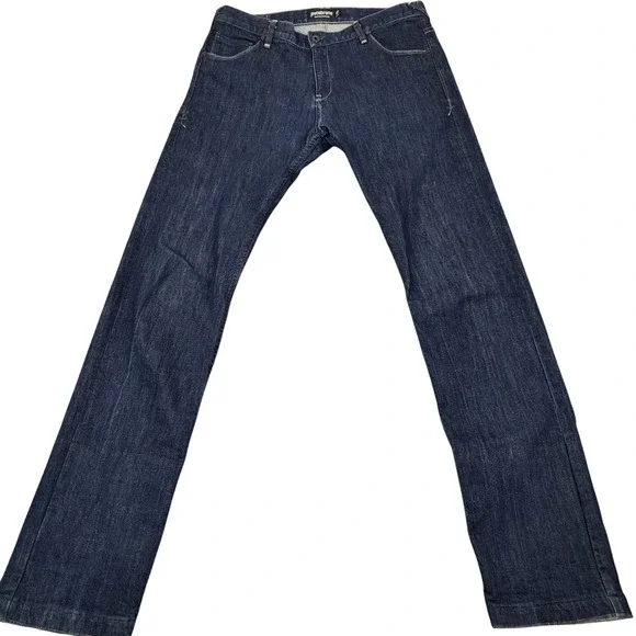 Betabrand Sons of Britches Jeans Men's 34 Long Dark Wash Raw Denim V Pocket Rare - Picture 2 of 8